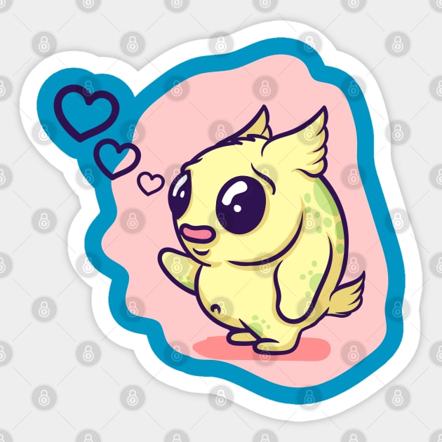 Cute Monster Sticker by UniqueDesignsCo